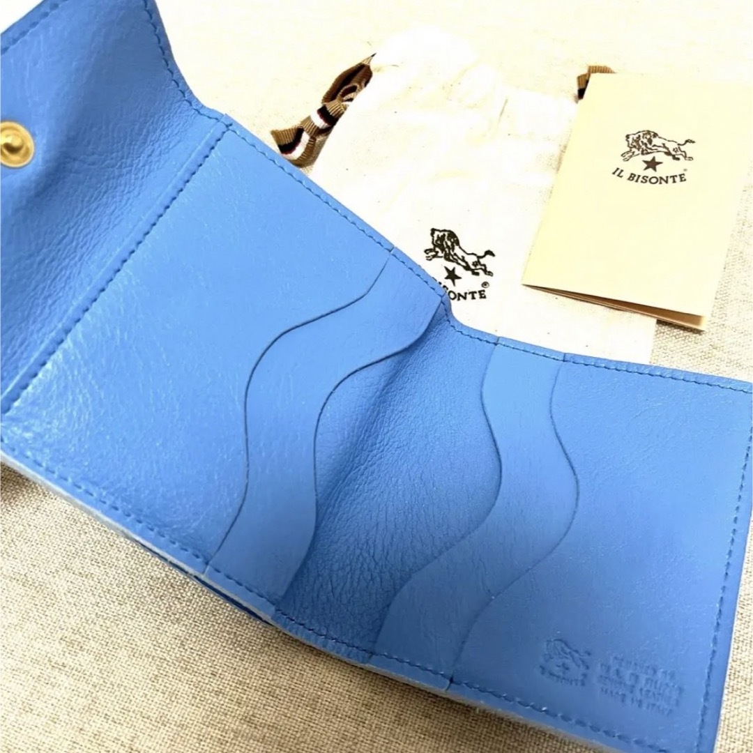 IL BISONTE(イルビゾンテ)のイルビゾンテ　ミニウォレット　ミニ財布　スティールブルー　青 レディースのファッション小物(財布)の商品写真