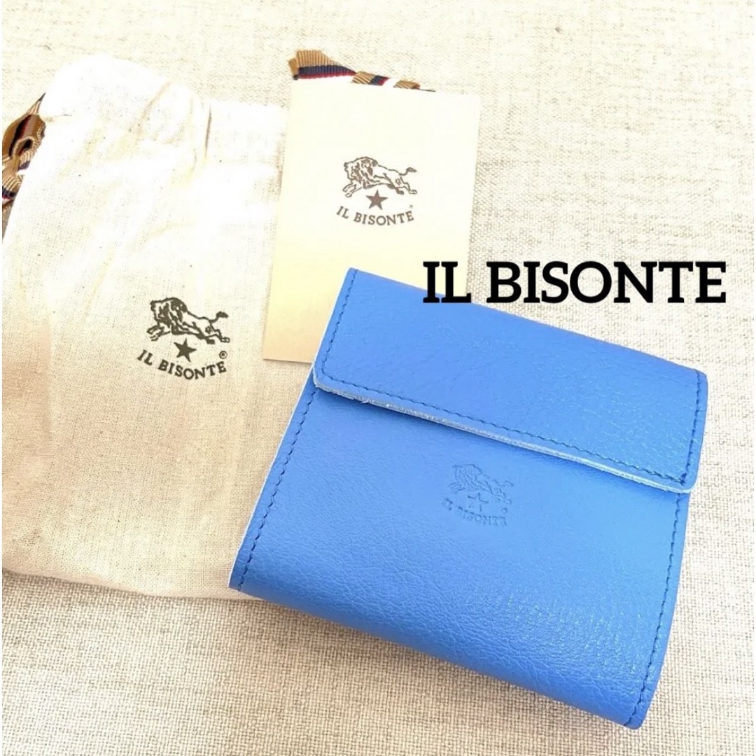 IL BISONTE(イルビゾンテ)のイルビゾンテ　ミニウォレット　ミニ財布　スティールブルー　青 レディースのファッション小物(財布)の商品写真