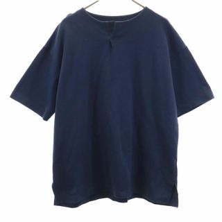 エヌハリウッド 日本製 半袖 Tシャツ 40 ネイビー N.HOOLYWOOD メンズ 古着 【240325】