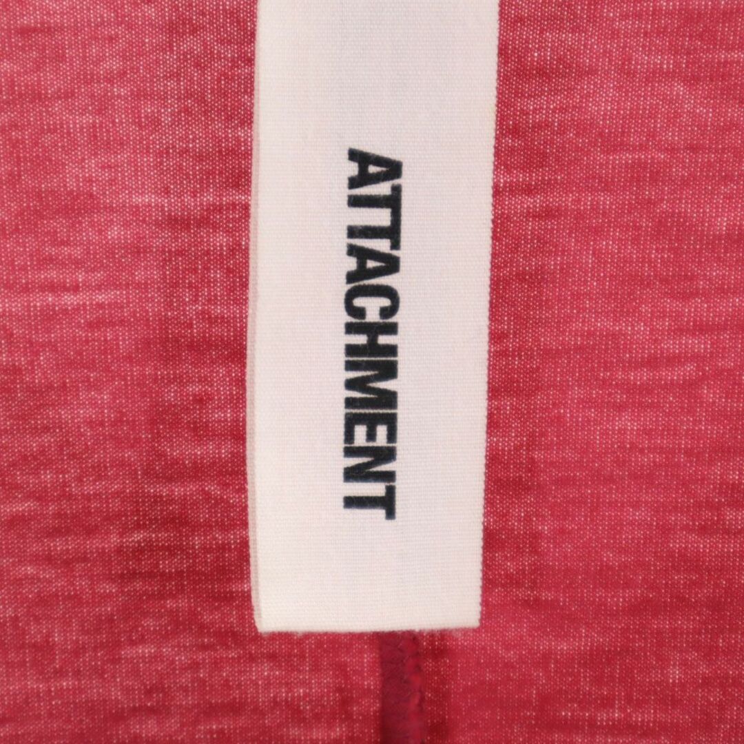 ATTACHIMENT(アタッチメント)のアタッチメント 日本製 7分袖 Tシャツ 3 レッド系 ATTACHMENT メンズ 古着 【240325】 メール便可 メンズのトップス(Tシャツ/カットソー(七分/長袖))の商品写真