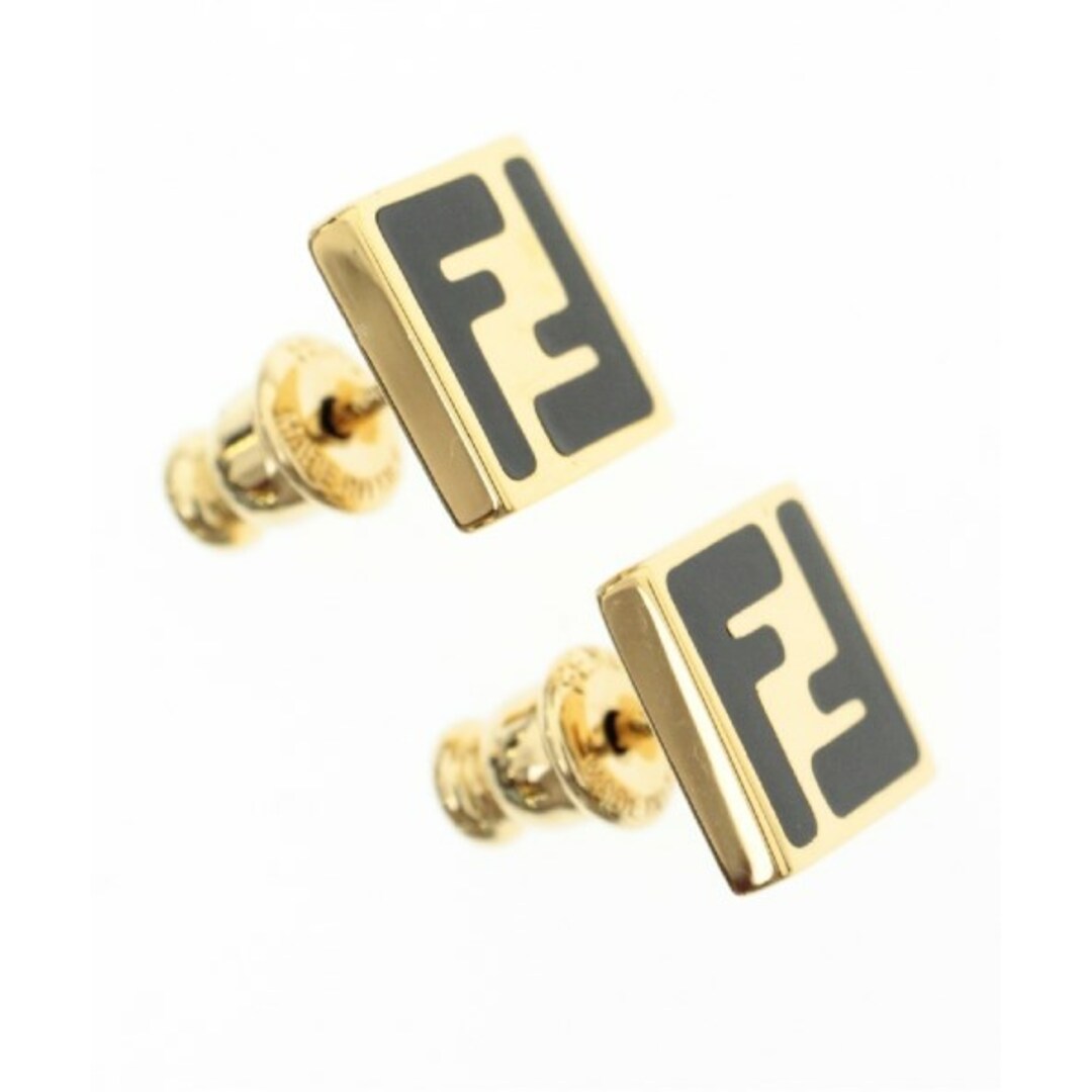 FENDI(フェンディ)のFENDI フェンディ ピアス・イヤリング - ゴールドx黒 【古着】【中古】 レディースのアクセサリー(イヤリング)の商品写真