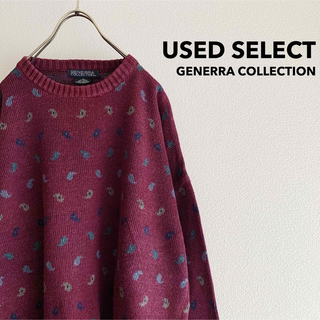 古着 “GENERRA” Vintage Sweater / ペイズリー総柄 メンズのトップス(ニット/セーター)の商品写真