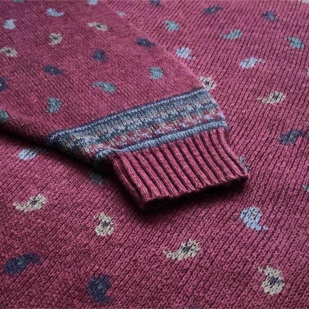 古着 “GENERRA” Vintage Sweater / ペイズリー総柄 メンズのトップス(ニット/セーター)の商品写真