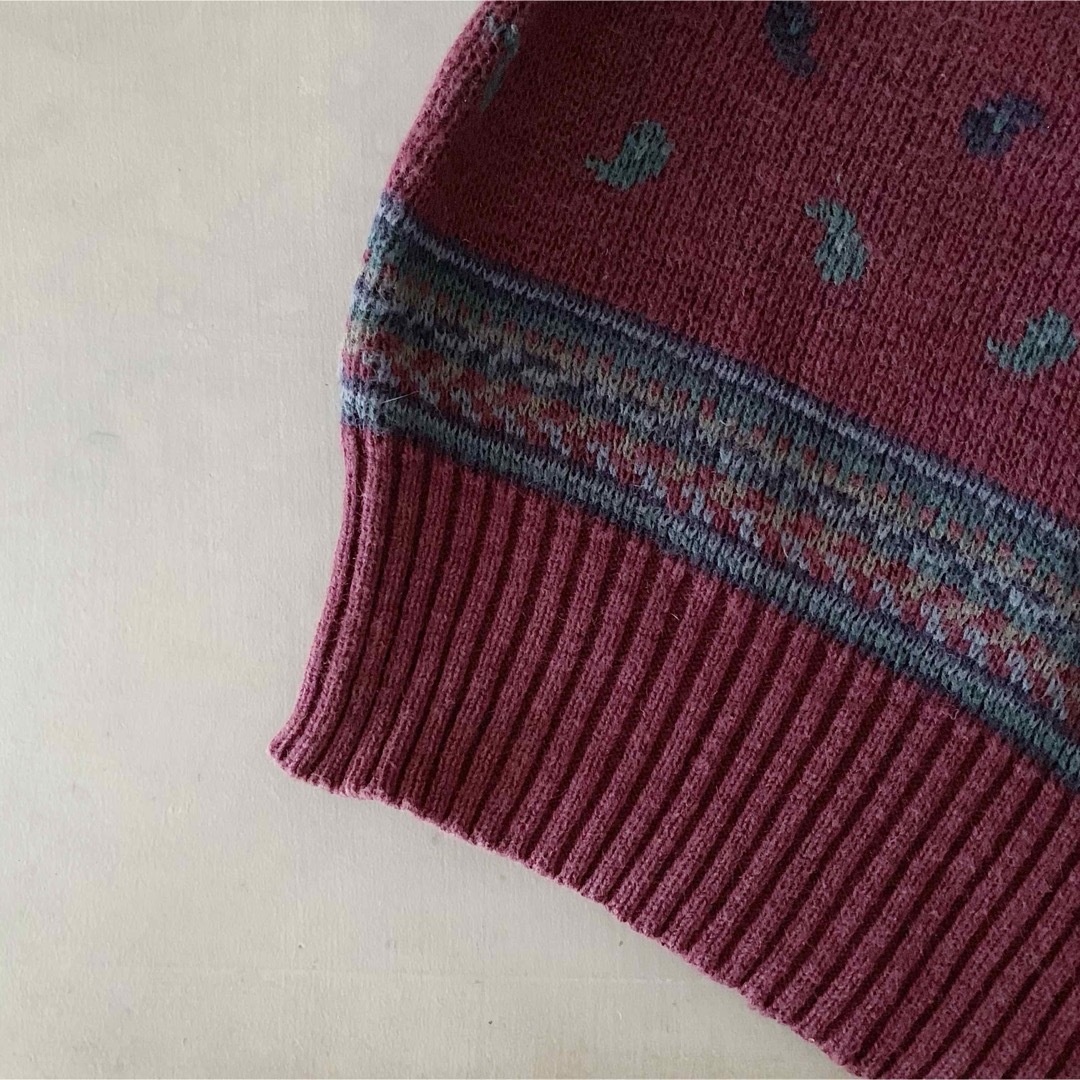 古着 “GENERRA” Vintage Sweater / ペイズリー総柄 メンズのトップス(ニット/セーター)の商品写真