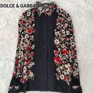 DOLCE&GABBANA - 早い者勝ち！花柄 ブラウス シフォン シアーブラック