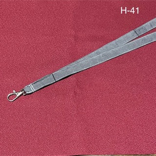 H-41再販　ハンドメイド　着物リメイク　正絹　大島紬　ネックストラップ(キーホルダー/ストラップ)