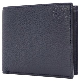 LOEWE(ロエベ) バイフォールド コインウォレット コンパクト財布 二つ折り 2つ折り パラジウム金具 ソフトグレインカーフ ディープネイビー ネイビー紺 シルバー金具 C660501X01(2024年3月現在現行品) メンズ 40802090881【中古】【アラモード】