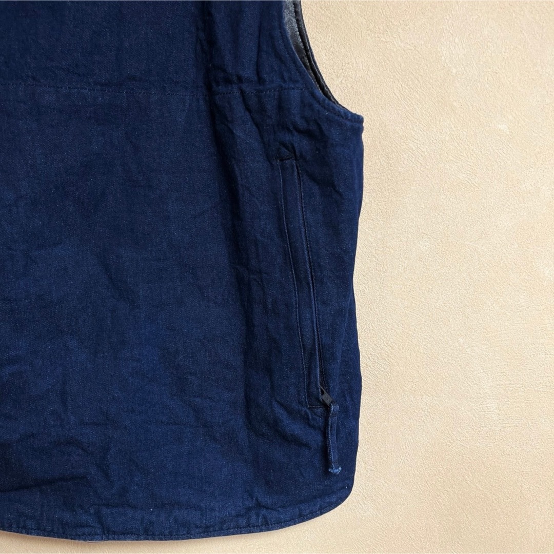 Engineered Garments(エンジニアードガーメンツ)の美品エンジニアドガーメンツHooded Vest 11oz Cone Denim メンズのトップス(ベスト)の商品写真