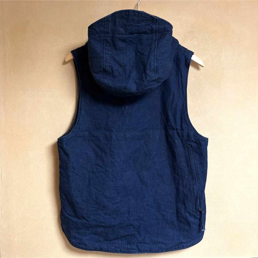 Engineered Garments(エンジニアードガーメンツ)の美品エンジニアドガーメンツHooded Vest 11oz Cone Denim メンズのトップス(ベスト)の商品写真