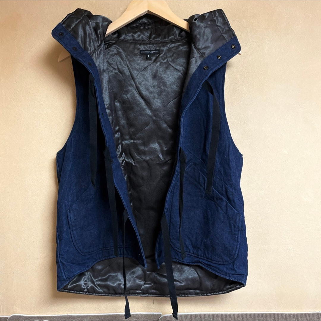 Engineered Garments(エンジニアードガーメンツ)の美品エンジニアドガーメンツHooded Vest 11oz Cone Denim メンズのトップス(ベスト)の商品写真