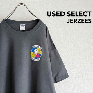ジャージーズ(JERZEES)の古着 “JERZEES” Logo T-shirt / グレイ ビッグT(Tシャツ/カットソー(半袖/袖なし))