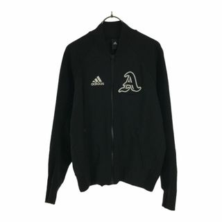 アディダス(adidas)のアディダス 長袖 ブルゾン M ブラック adidas ジップジャケット レディース 古着 【240325】(ブルゾン)