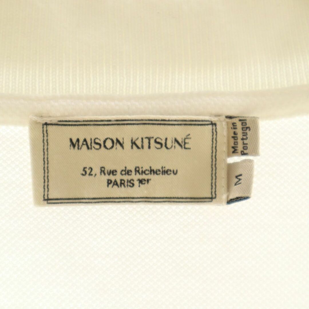 MAISON KITSUNE'(メゾンキツネ)のメゾンキツネ 半袖 ハーフボタン ポロシャツ M ホワイト MAISON KITSUNE メンズ 古着 【240325】 メンズのトップス(ポロシャツ)の商品写真