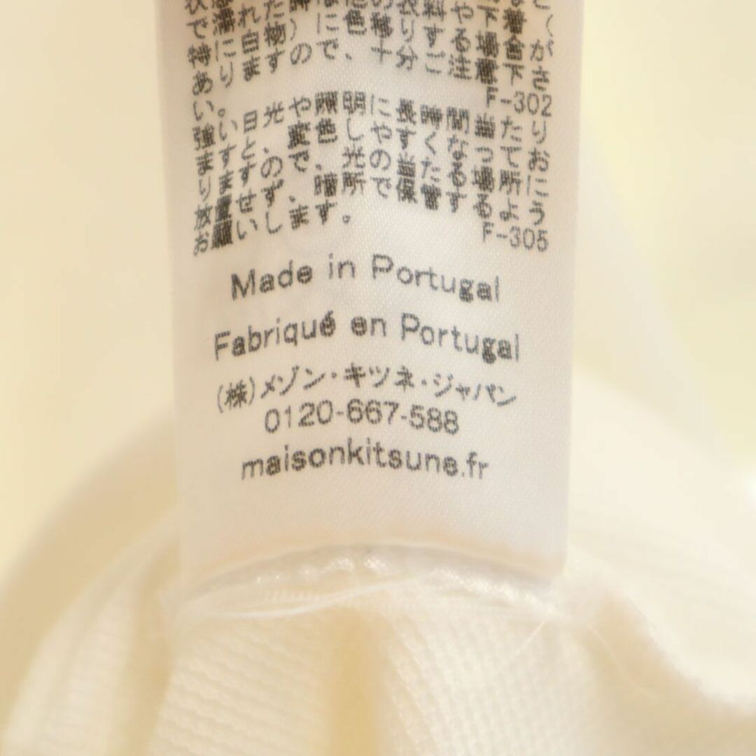 MAISON KITSUNE'(メゾンキツネ)のメゾンキツネ 半袖 ハーフボタン ポロシャツ M ホワイト MAISON KITSUNE メンズ 古着 【240325】 メンズのトップス(ポロシャツ)の商品写真