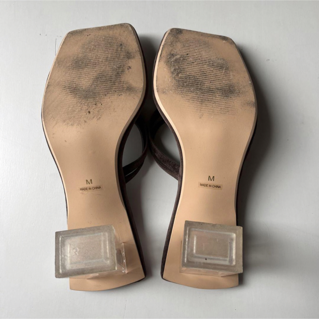 ALEXIA STAM(アリシアスタン)のALEXIASTAM  アリシアスタン　サンダル クリアヒールサンダル スエード レディースの靴/シューズ(サンダル)の商品写真