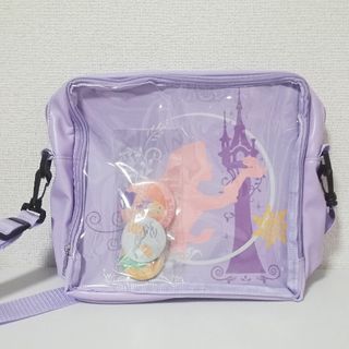 ディズニー(Disney)のディズニープリンセス プレミアム缶バッジ付ショルダーバッグ(キャラクターグッズ)