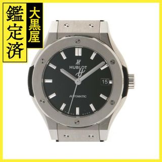 ウブロ(HUBLOT)のHUBLOT　ウブロ　クラシックフュージョン　チタニウム　腕時計【205】(ラバーベルト)