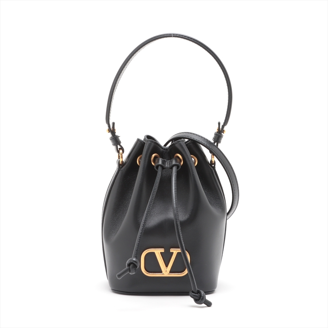 VALENTINO(ヴァレンティノ)のヴァレンティノ  レザー  ブラック レディース ハンドバッグ レディースのバッグ(ハンドバッグ)の商品写真