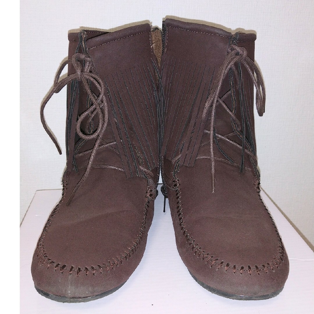 osharewalker(オシャレウォーカー)のn'OrLABEL ノアール レディース フリンジ ブーツ 靴 レディースの靴/シューズ(ブーツ)の商品写真