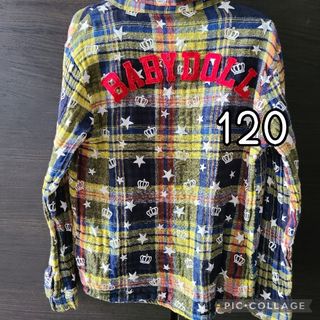 BABYDOLL - BABYDOLL　120　黄色　チェック　シャツ