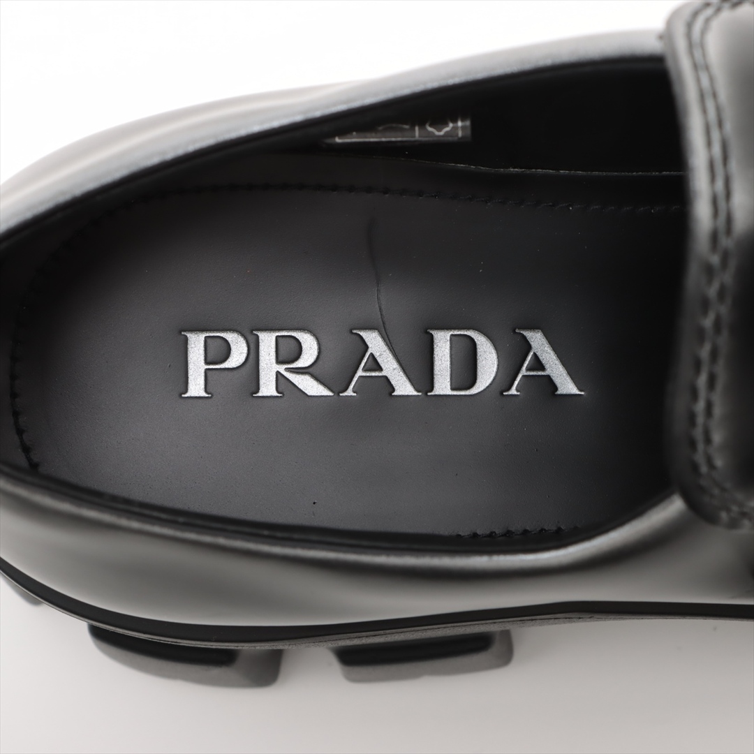 PRADA - プラダ モノリス ブラッシュドレザー 5.5 ブラック メンズ