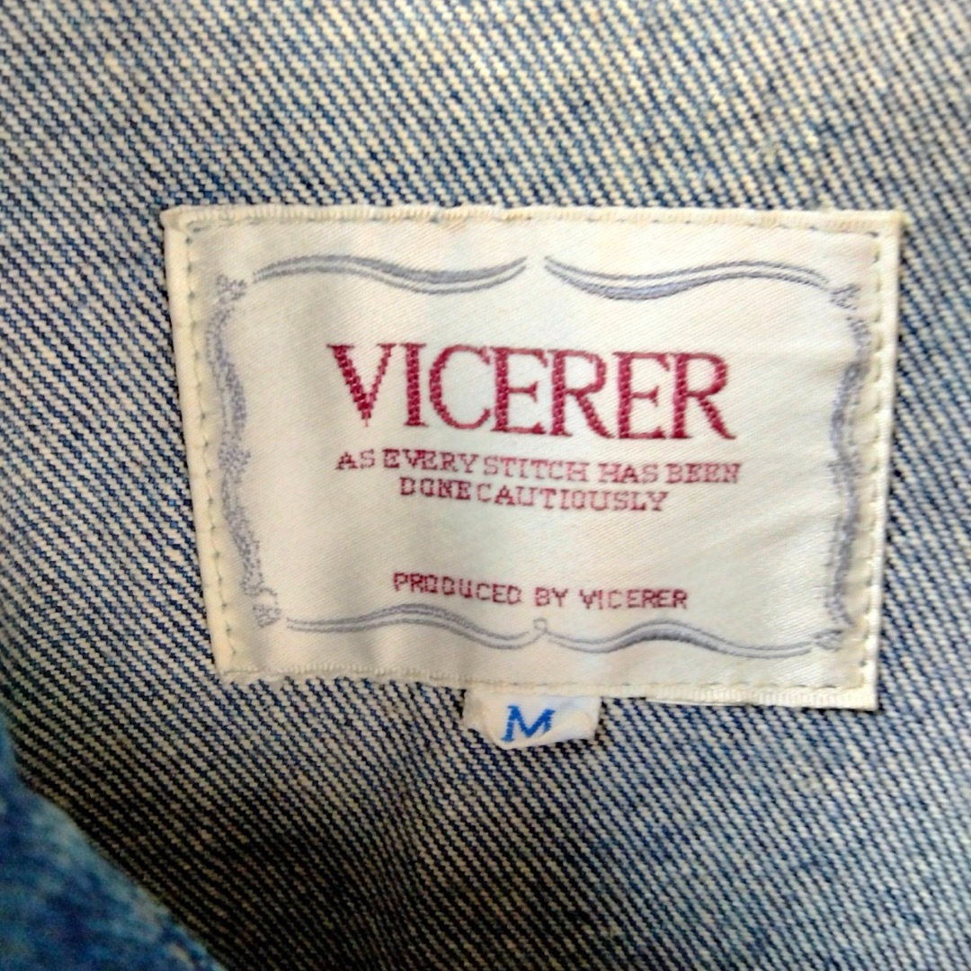 VINTAGE(ヴィンテージ)のインディゴ　デニムジャケット　古着　Gジャン　アメカジ　シンプル　無地　春服 メンズのジャケット/アウター(Gジャン/デニムジャケット)の商品写真