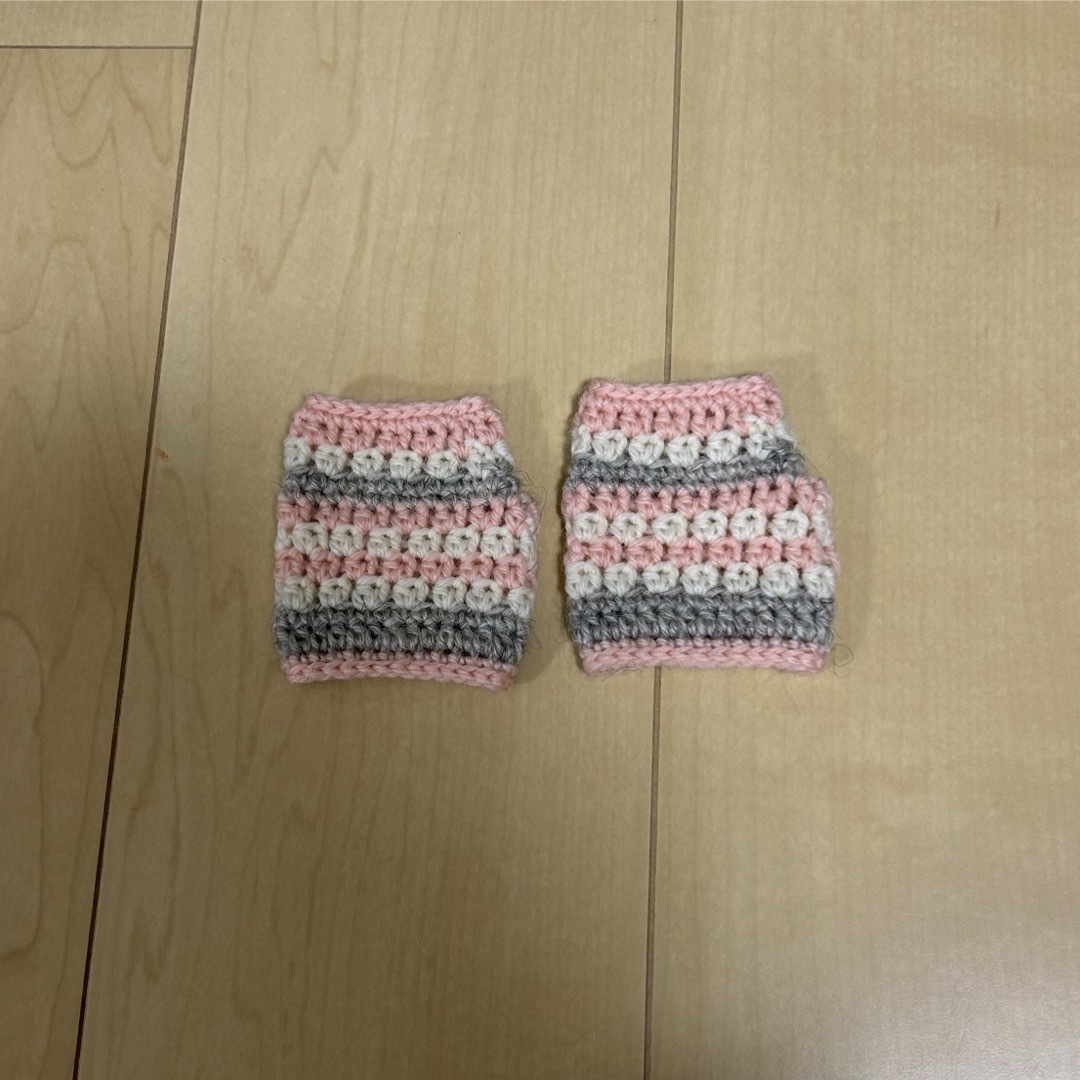 手袋　ハンドメイド　幼稚園児　女の子 キッズ/ベビー/マタニティのこども用ファッション小物(手袋)の商品写真