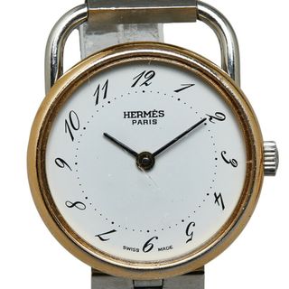 エルメス(Hermes)のエルメス アルソー 腕時計 クオーツ ホワイト文字盤 ステンレススチール レディース HERMES 【1-0143331】(腕時計)