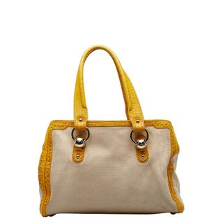 セリーヌ(celine)のセリーヌ クロコ型押し ハンドバッグ トートバッグ キャンバス レディース CELINE 【1-0143340】(トートバッグ)