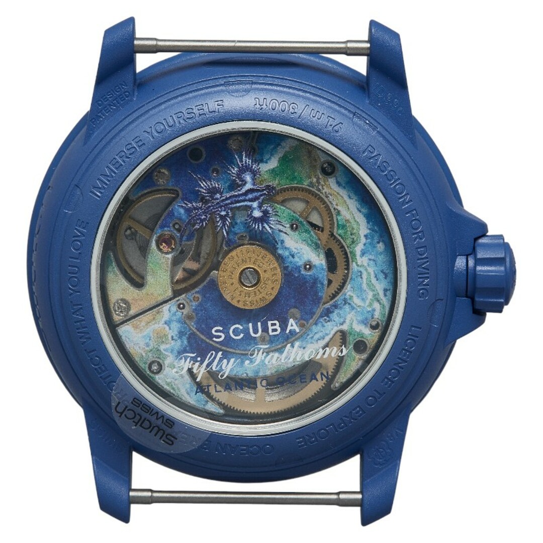 swatch(スウォッチ)の美品 スウォッチ ×ブランパン PACIFIC OCEAN 腕時計 SO35A100 自動巻き ブルー文字盤 プラスチック Nyron メンズ Swatch 【214-43853】 メンズの時計(腕時計(アナログ))の商品写真