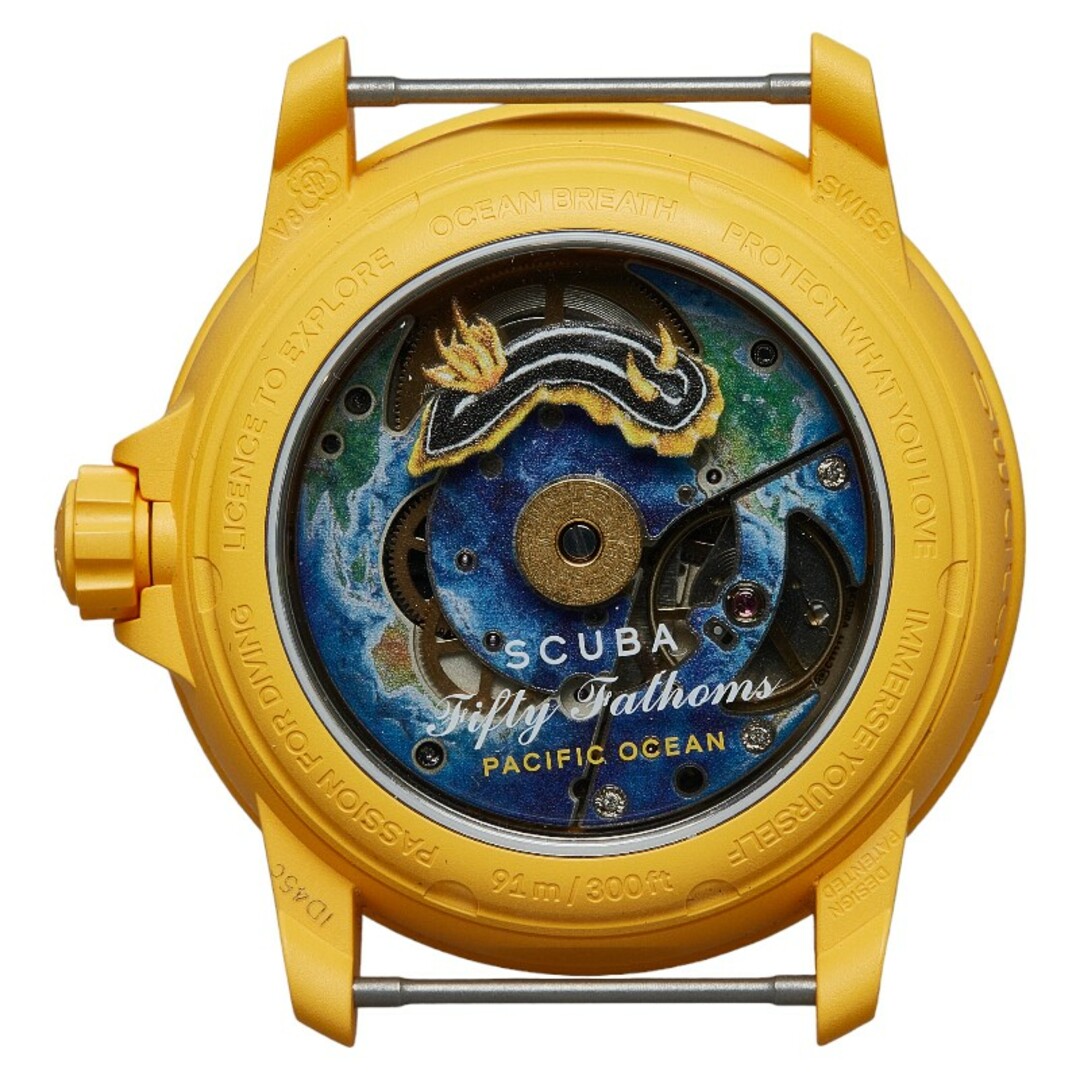 swatch(スウォッチ)の美品 スウォッチ ×ブランパン PACIFIC OCEAN 腕時計 SO35P100 自動巻き ホワイト ブラック文字盤 プラスチック Nyron メンズ Swatch 【214-43854】 メンズの時計(腕時計(アナログ))の商品写真