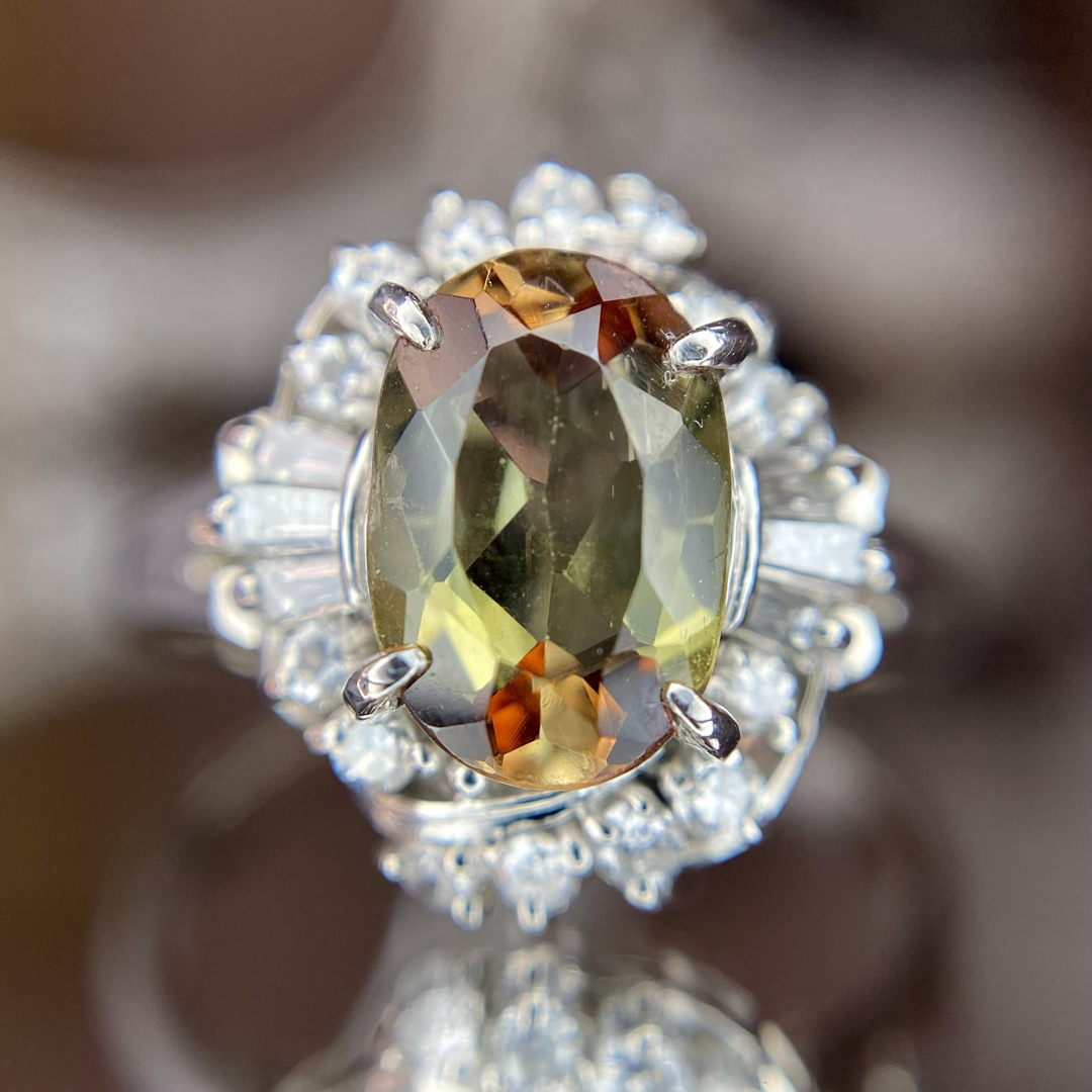 『専用です』天然 アンダリュサイト ダイヤモンド リング 計1.71ct PT レディースのアクセサリー(リング(指輪))の商品写真