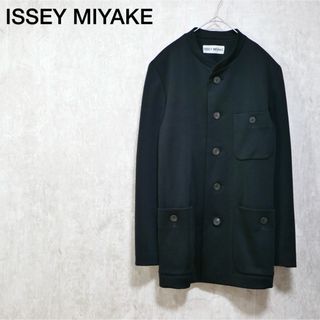 ISSEY MIYAKE - ISSEY MIYAKE マオカラージャケット ブラック