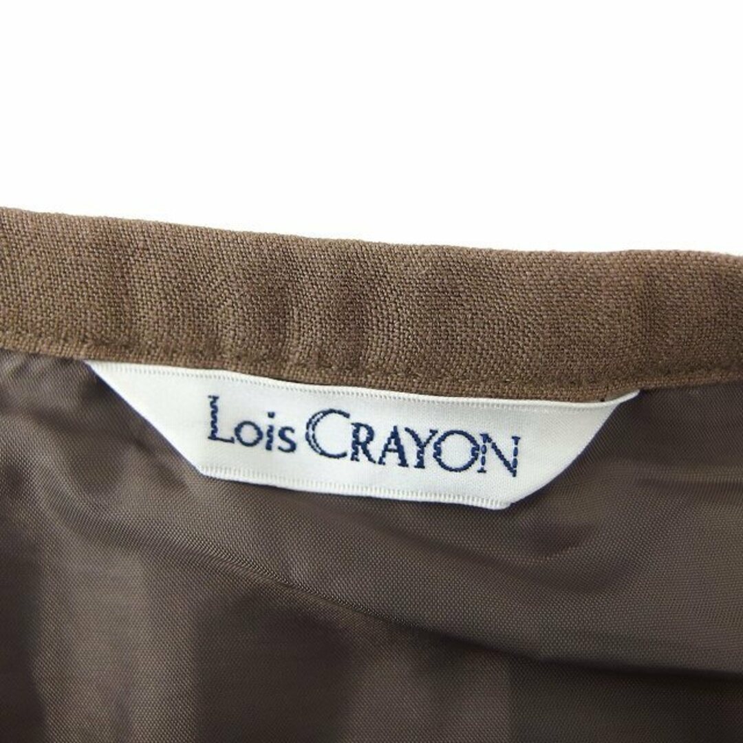 Lois CRAYON(ロイスクレヨン)のロイスクレヨン スカート フレア ひざ丈 リネン混 刺繍 タック サイドジップ  レディースのスカート(ひざ丈スカート)の商品写真