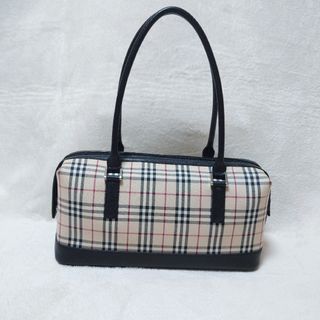 バーバリー(BURBERRY)のバーバリー　ボストンバッグ　ミニボストンバッグ　ハンドバッグ　ノバチェック　黒(ハンドバッグ)