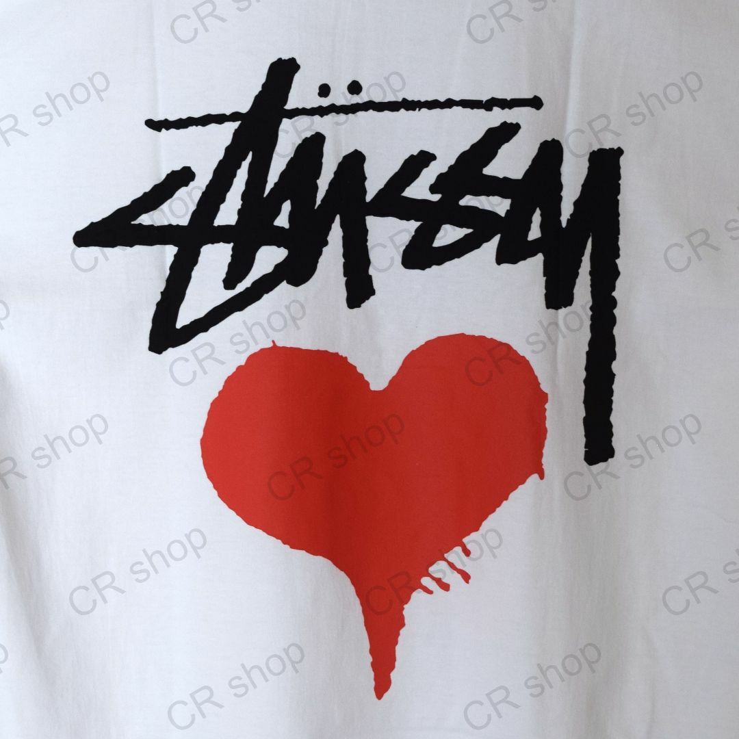 STUSSY(ステューシー)の【ステューシー】正規・新品タグ　ハート　ホワイト　M　Tシャツ メンズのトップス(Tシャツ/カットソー(半袖/袖なし))の商品写真