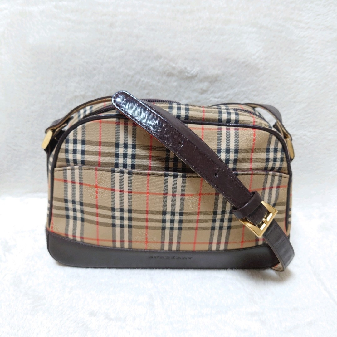 BURBERRY(バーバリー)のバーバリー　ショルダーバッグ　ノバチェック　シャドーホース　キャンパス　レザー レディースのバッグ(ショルダーバッグ)の商品写真