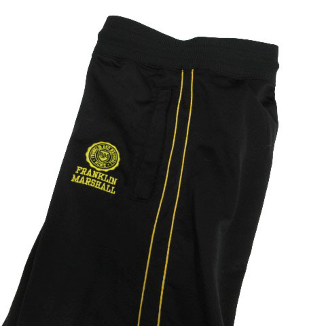 FRANKLIN&MARSHALL(フランクリンアンドマーシャル)のFRANKLIN&MARSHALL パンツ ジャージ ロゴ ライン 黒 黄 XS メンズのパンツ(スラックス)の商品写真