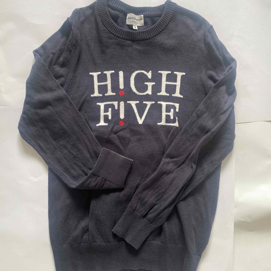 JACK BUNNY!!(ジャックバニー)の【 ジャックバニー 】HIGH FIVE 長袖ニット　ゴルフウェア　ロゴニット スポーツ/アウトドアのゴルフ(ウエア)の商品写真