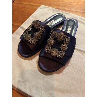 マノロブラニク(MANOLO BLAHNIK)のマノロブラニク　ハンギシ　 サンダル　ミュール　36(ミュール)