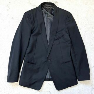 LEMAIRE - 【ルメール】Lサイズ シルク混ウール 一つボタン ショールカラー ジャケット 黒