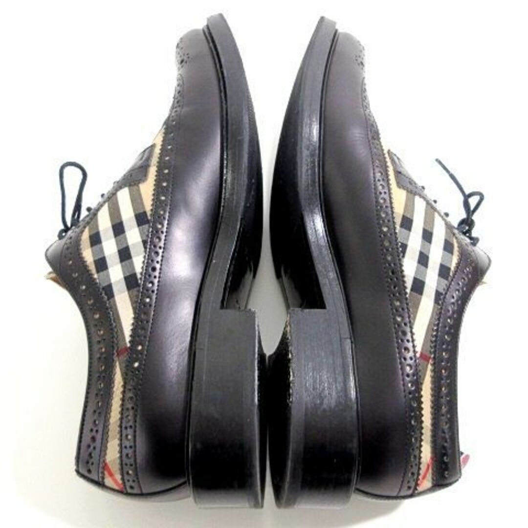 バーバリー NEW ARNDALE CHK シューズ レザー チェック 43 黒 メンズの靴/シューズ(その他)の商品写真