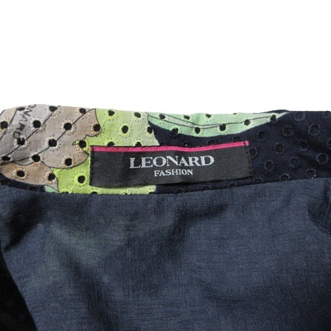 LEONARD(レオナール)のレオナール Fashion 美品 パンチング レース カシュクール ワンピース  レディースのワンピース(ひざ丈ワンピース)の商品写真