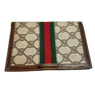 グッチ(Gucci)のグッチ オールドグッチ 二つ折り財布 札入れ シェリー GG柄 茶 ☆AA★(財布)