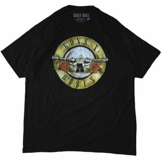 メキシコ製 GUNS N' ROSES バンド半袖Tシャツ 拳銃 バラx31(Tシャツ/カットソー(半袖/袖なし))