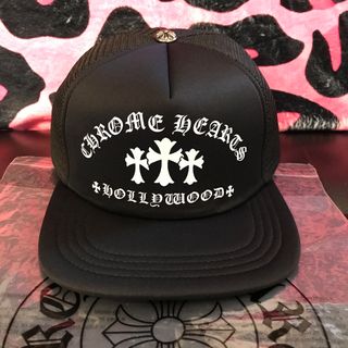 クロムハーツ(Chrome Hearts)のCHROME HEARTS クロムハーツ　3スリークロス　キャップ  ブラック(キャップ)