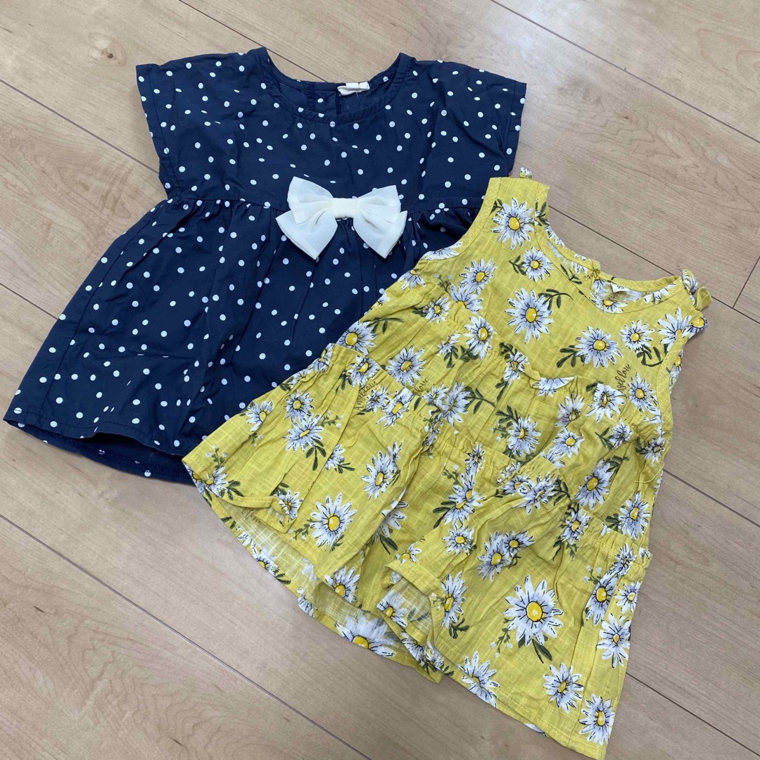 ノースリーブ トップス 95 100 女の子 キッズ/ベビー/マタニティのキッズ服女の子用(90cm~)(Tシャツ/カットソー)の商品写真