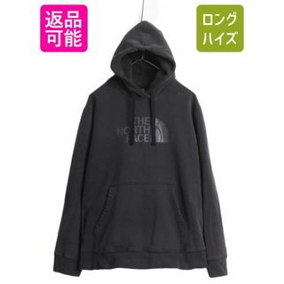 ザノースフェイス(THE NORTH FACE)のノースフェイス プリント スウェット フード パーカー メンズ XL / The North Face プルオーバー トレーナー 裏起毛 アウトドア ブラック(パーカー)