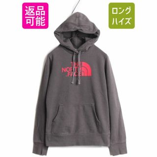 ザノースフェイス(THE NORTH FACE)のノースフェイス プリント スウェット フード パーカー レディース S 古着 The North Face アウトドア トレーナー 裏起毛 プルオーバー 薄手(パーカー)