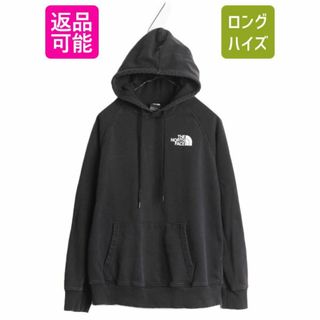 ザノースフェイス(THE NORTH FACE)のノースフェイス 両面 プリント スウェット フード パーカー レディース M / The North Face プルオーバー 裏起毛 トレーナー アウトドア 黒(パーカー)